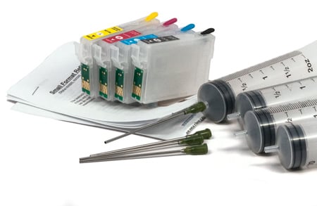 Small Format Refillable Cartridges and Filling Syringes